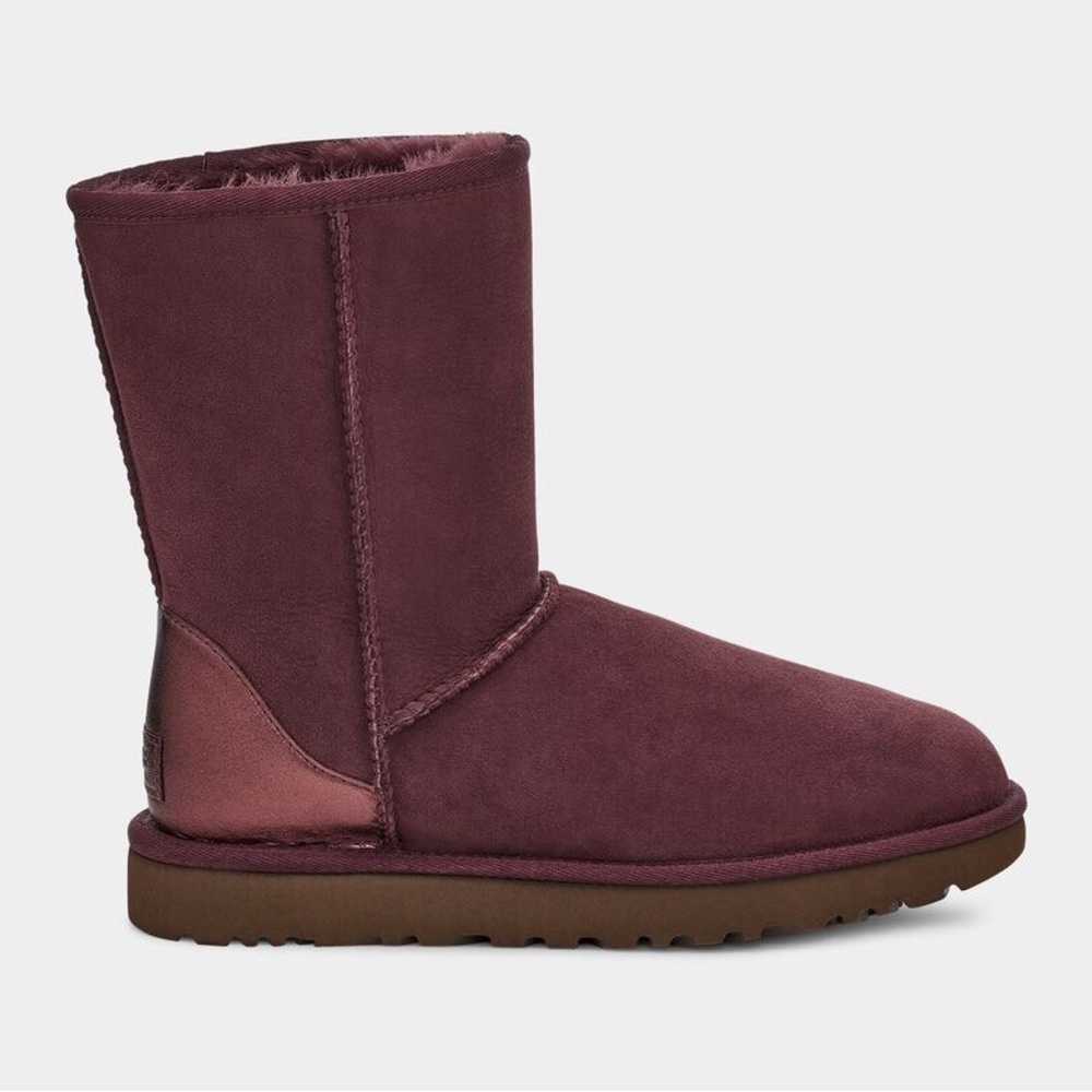 Ugg Classic Short II Metallic Wild Grape 5 NWOT